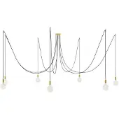 Creative Cables Luminária Pendente Spider 7 Falls With Light Bulb