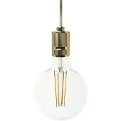 Creative Cables Luminária Pendente Textile Knurled Aluminum 1.2 M