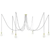 Creative Cables Luminária Pendente Spider 6 Falls With Light Bulb