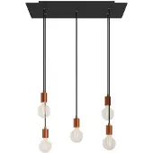 Creative Cables Luminária Pendente Rose-one Xxl 5 Falls With Light Bulb