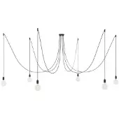 Creative Cables Luminária Pendente Spider 6 Falls With Light Bulb