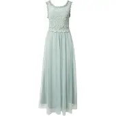 Vila Vestido de festa verde pastel