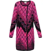 IZIA Casaco de malha rosa / preto