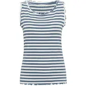 Cream Top 'CRRibba' azul céu / offwhite
