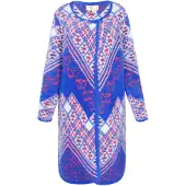 IZIA Casaco de malha azul / vermelho / offwhite