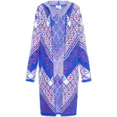 IZIA Casaco de malha azul / vermelho / offwhite