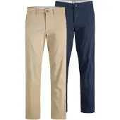 Jack & Jones Calças chino 'JPSTKane Dave' areia / navy