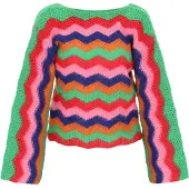 IZIA Pullover azul escuro / verde / rosa claro / vermelho claro