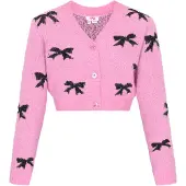 Mymo Casaco de malha rosa / preto