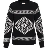 IZIA Pullover preto / branco