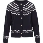 Dreimaster Maritim Casaco de malha navy / branco