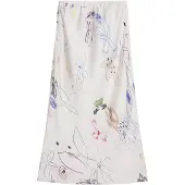 Desigual , Saia longa com traços, Viscose, Branco, L