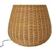LUCANDE Candeeiro de pé Takeo, rattan, altura 115 cm, E27