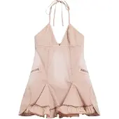 Desigual , Vestido curto de renda, Mulher, AlgodÃO, Vermelho, XL