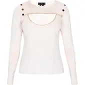 Faina Pullover rosa claro / offwhite