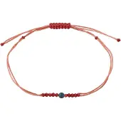Pilgrim Pulseira 'Birthstones' antracite / vermelho claro