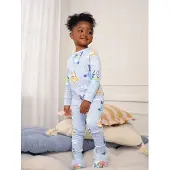 Next Pijama azul claro / azul escuro / laranja