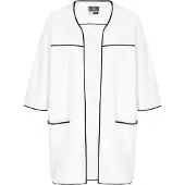 Dreimaster Maritim Casaco de malha preto / branco