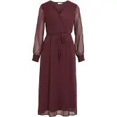 Vila Vestido Midi De Manga Comprida Falia