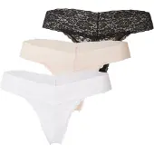 GUESS Tanga pó / preto / branco
