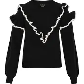 Faina Pullover preto / branco