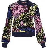 MyMo ROCKS Pullover azul noturno / verde / cor-de-rosa
