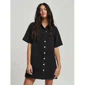 St MRLO Vestido 'DENIM SHIRT DRESS' preto
