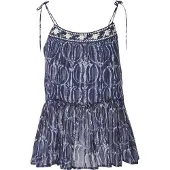 KOROSHI Top navy / genciana / azul claro