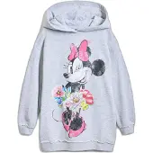 Desigual , Vestido moletom Minnie Mouse, AlgodÃO, Preto, 13/14