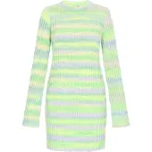 Mymo Vestido de malha amarelo / cinzento / verde