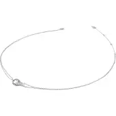 GUESS JSBN04550JWRHT/U Collana Doppia Argento con Zirconi Cubici — Collana