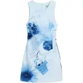 Desigual , Vestido curto collage, Azul, M