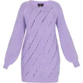 Faina Vestido de malha lavanda