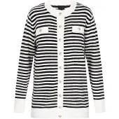 Dreimaster Klassik Casaco de malha preto / branco