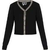 Dreimaster Maritim Casaco de malha creme / preto / branco