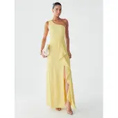BWLDR Vestido de festa 'CATIA' amarelo pastel