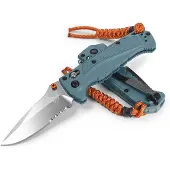 Benchmade Navalha Mini Adira, depth blue grivory, faca serrilhada