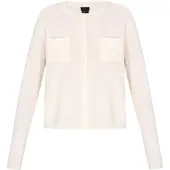 Dreimaster Klassik Casaco de malha branco natural