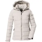 Killtec Casaco outdoor 'KOW 10' cinzento claro / branco