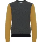 Casual Friday Pullover 'Karl' mostarda / acinzentado