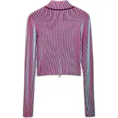 Desigual Casaco de malha azul céu / vermelho vinho / vermelho violeta