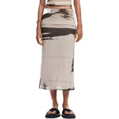 Desigual , Saia reta de tule, PoliÉSter, Branco, S