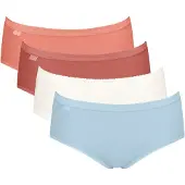 Sloggi Cueca azul céu / salmão / merlot / branco