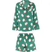 Mymo Calções de pijama nude / esmeralda / vermelho / branco