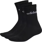 Adidas Meias de desporto 'Linear Crew Cushioned 3 Pairs' preto / branco