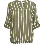 Kaffe Blusa 'KAstridy' cáqui / branco