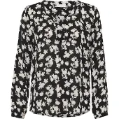 Kaffe Blusa 'KAAmber' preto / branco