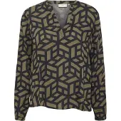 Kaffe Blusa 'KAJalie' cáqui / preto