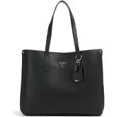 GUESS para mulher. HWBG6974230 Bolsa Shopper Meridian com logo preto (OSFA), Casual, Poliuretano