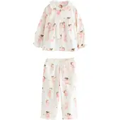 Next Pijama castanho / cor-de-rosa / rosé / branco natural